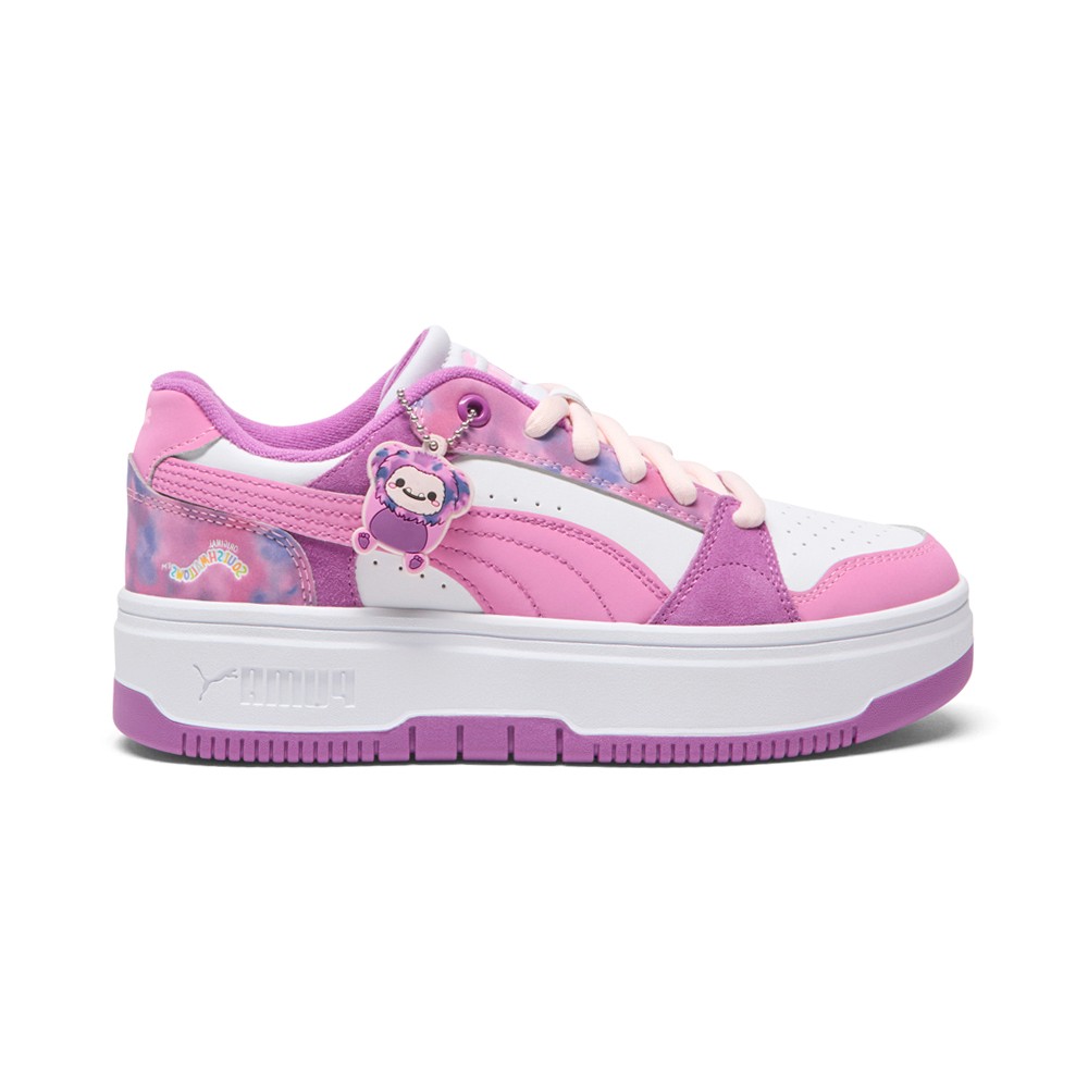 PUMA Rebound Femme Low Woxie Lace Up  Womens Pink, Purple, White Sneakers Casual