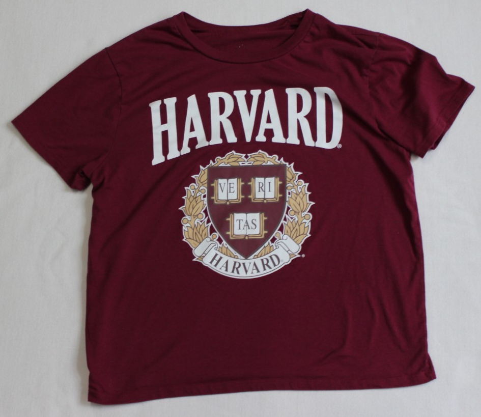 Hybrid Harvard University Women's T-Shirt Size Large Crimson Short Sleeve