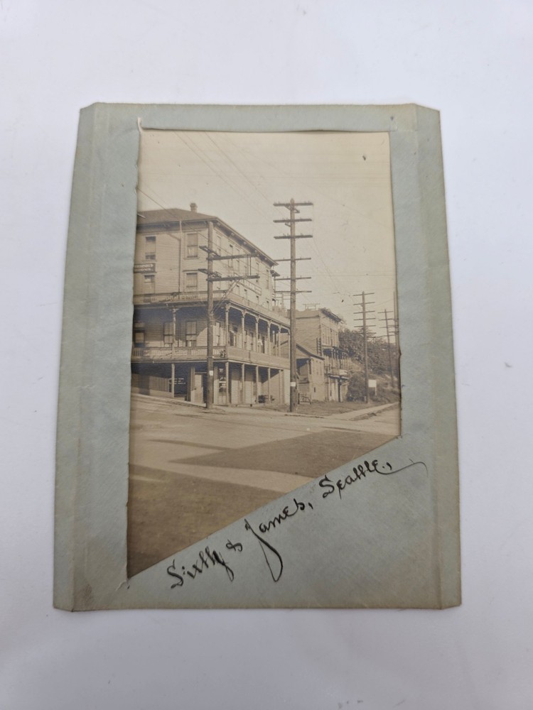 Seattle WA Washington ~ Sixth & James Street Photograph inside 1918 envelope