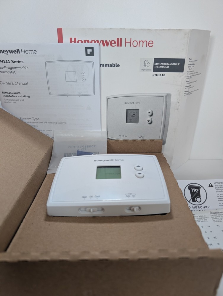 Honeywell Home RTH111B Non-Programmable Thermostat Single Stage Heat Cool New...