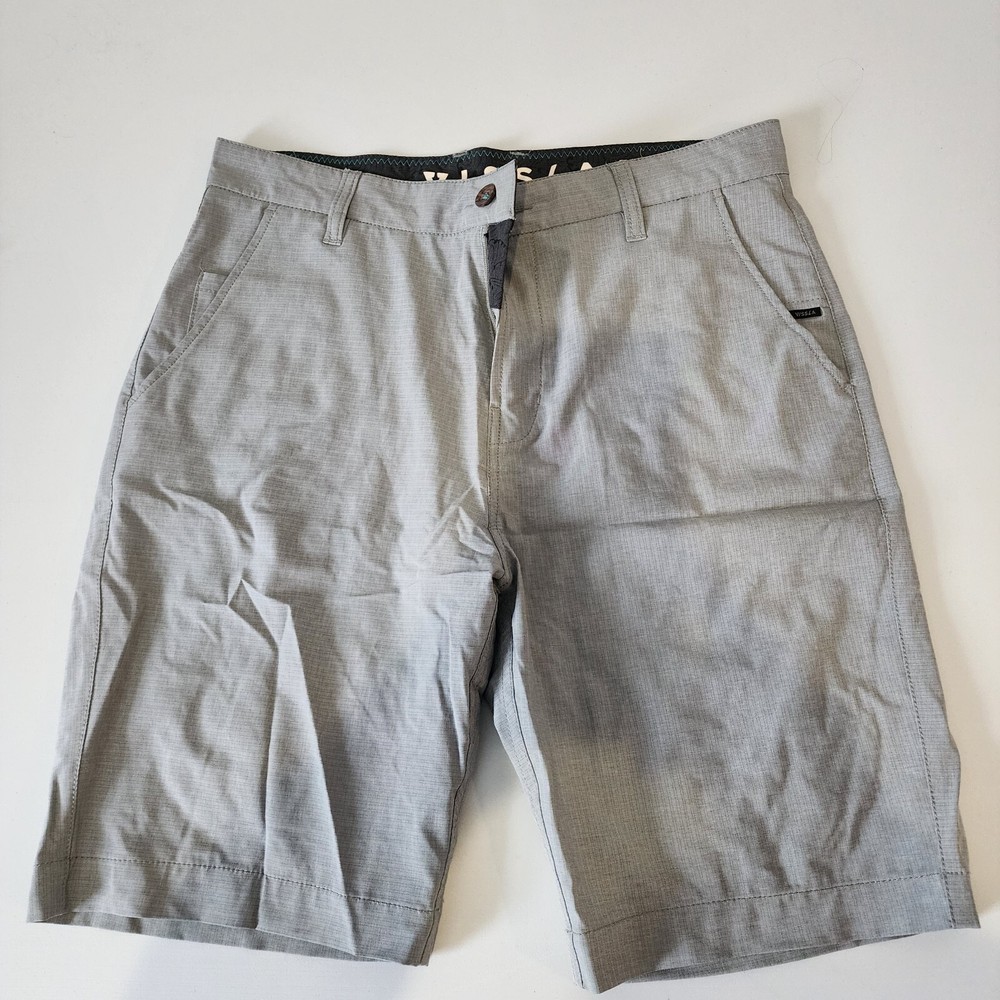 Vissla Upcycled Plastic Bottle Stretch Hybrid Chino Board Shorts Gray Mens 30