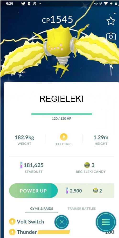 Shiny Regieleki Mini PTC Pokemon Card - Check Description
