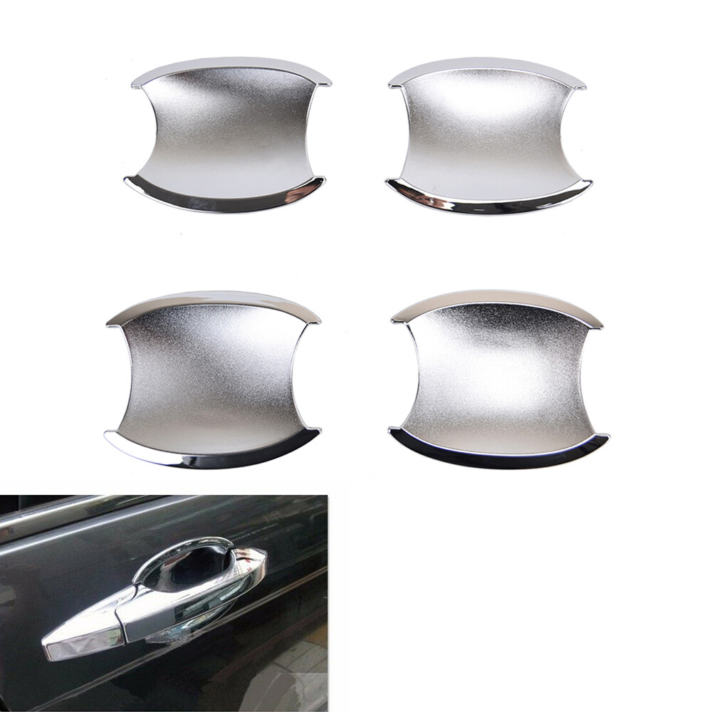 4pcs Chrome Side Door Handle Base Bowl Cup Covers Trims For Honda CRV 2007-2011