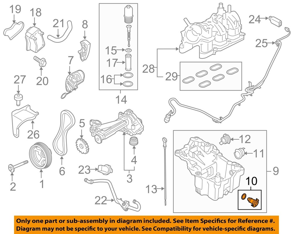 FORD OEM 15-20 Edge Engine Engine Parts-Drain Plug FT4Z6730A