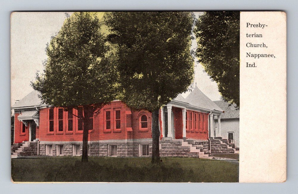 Nappanee IN-Indiana Presbyterian Church Vintage c1909 Postcard
