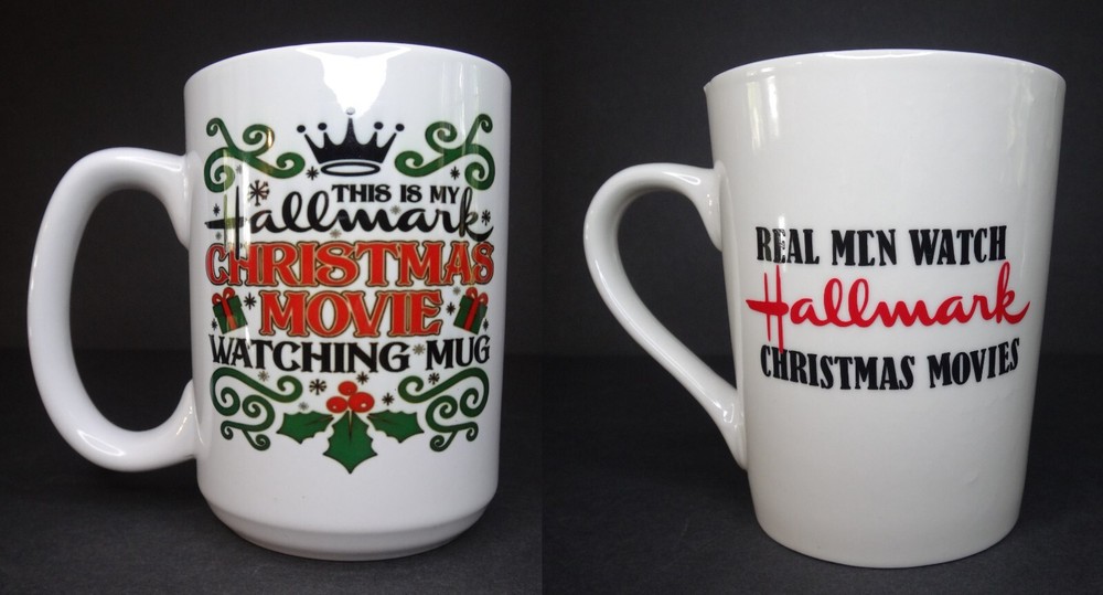NEW His and Hers HALLMARK HOLIDAY CHRISTMAS MOVIES Coffee Mug SET
