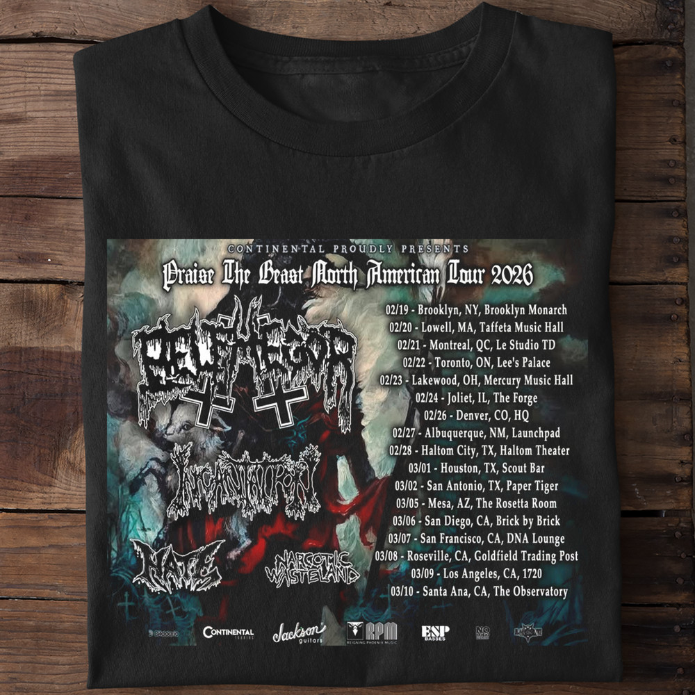 New Popular Belphegor Praise The Beast Tour Full Size S to 5XL T-shirt QA1529