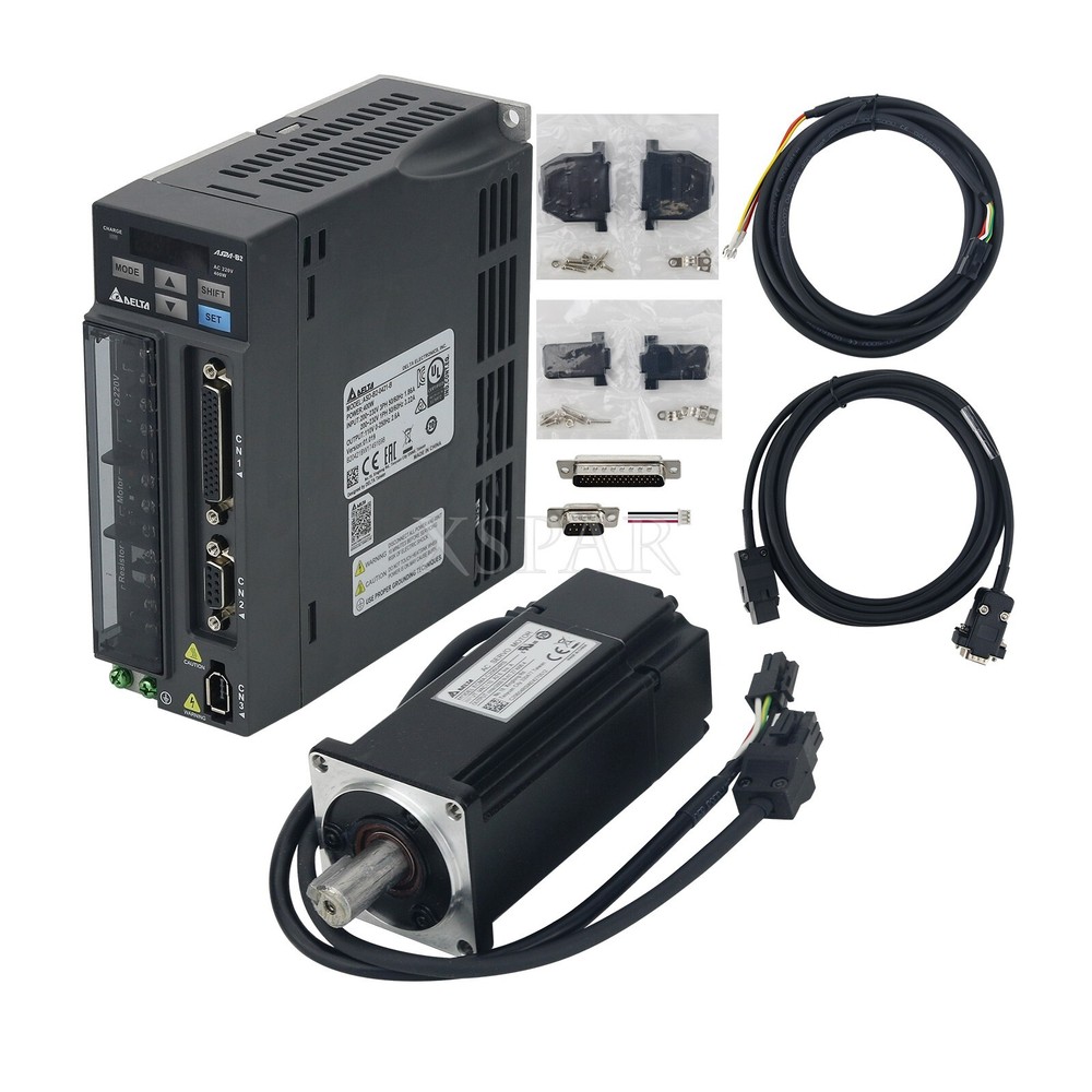 Delta 400W ECMA-C20604RS Servo Motor+ASD-B2-0421-B Driver+ 9.8FT Encoder Cable