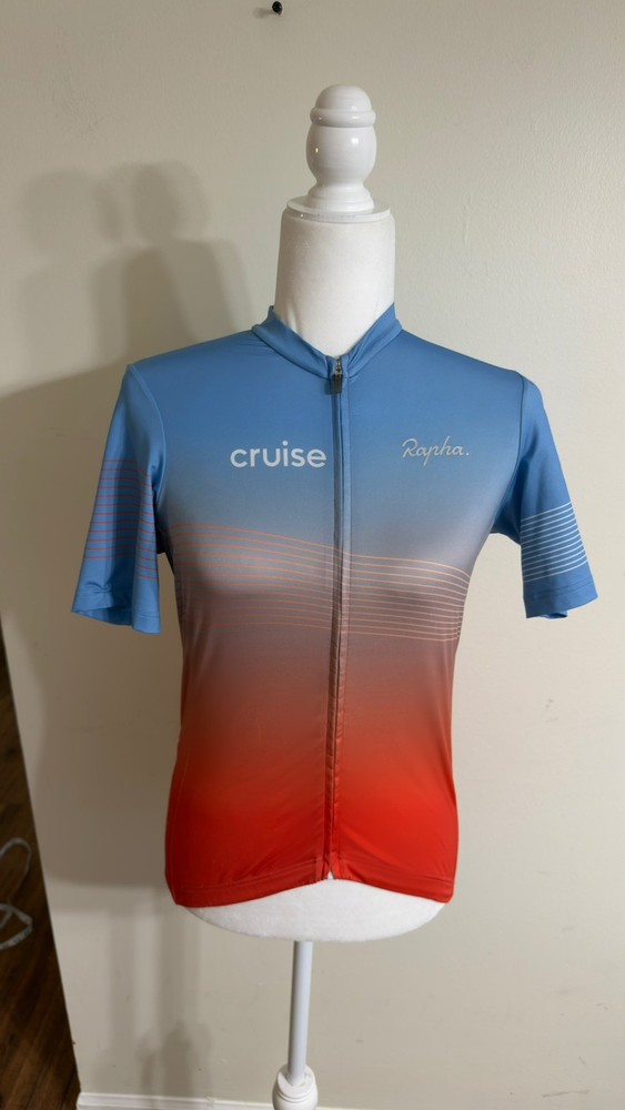 Rapha Women’s Pro Team Cycling Jersey Lightweight. Blue & Orange, Size Medium.