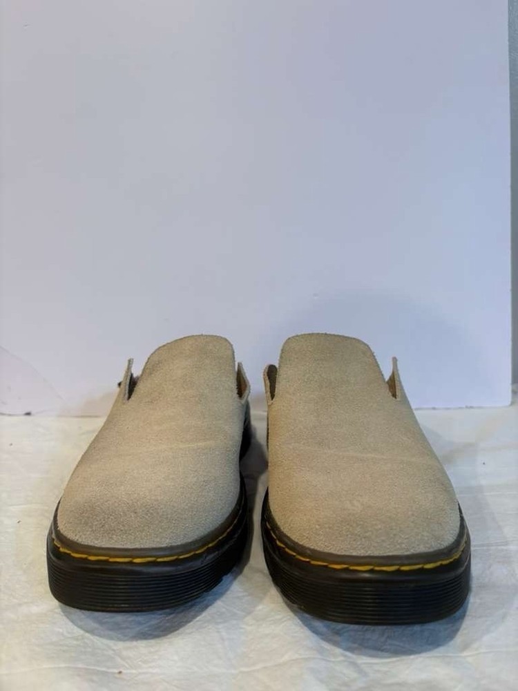 Dr Doc Martens Carlson Mens 7 Suede Slingback Mules Savannah Tan Chunky Clogs