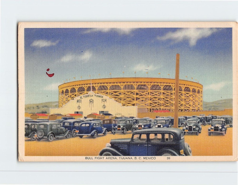Postcard Bull Fight Arena Tijuana Baja California Mexico North America