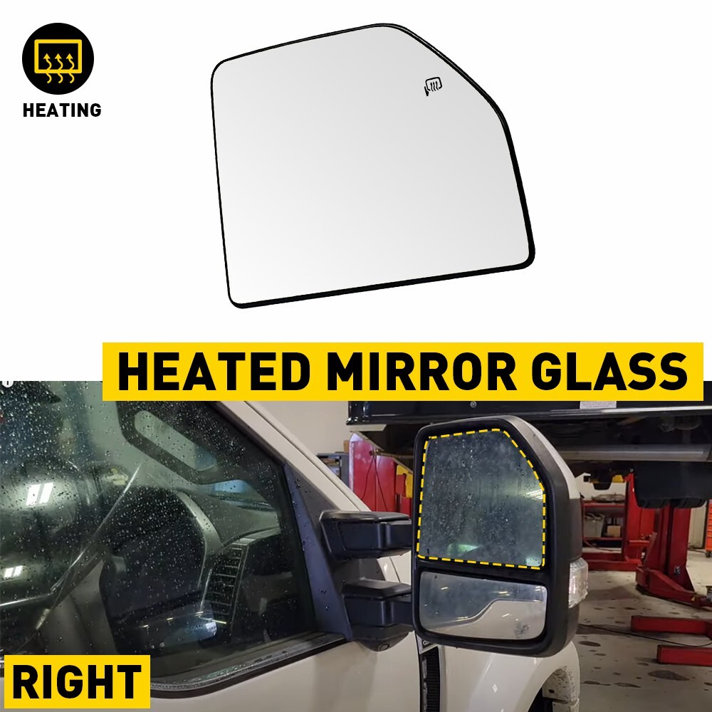 Mirror Heated Glass FL3Z17K707D For Ford 2015-2020 Right F-150 Passenger Side RH