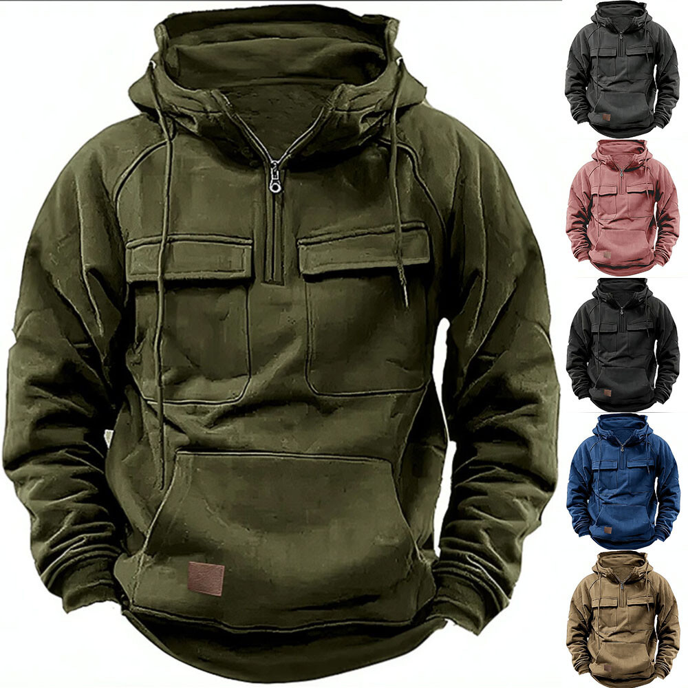 Men's Hooded Sweatshirt Hoodies Sportwear Casual Sweater Pullover Coat Fashion