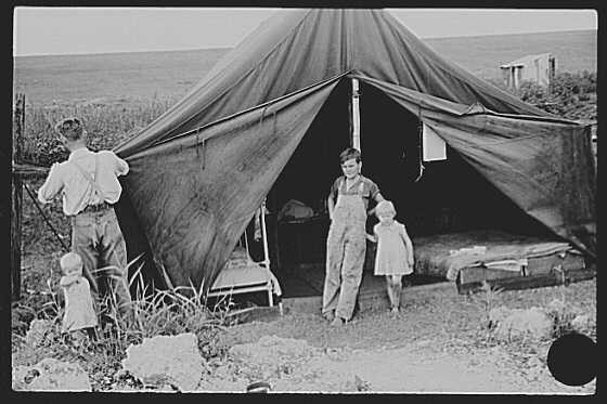 Migrant Labor Family,Canal Point Packinghouse,Florida,FL,February 1939,FSA,2