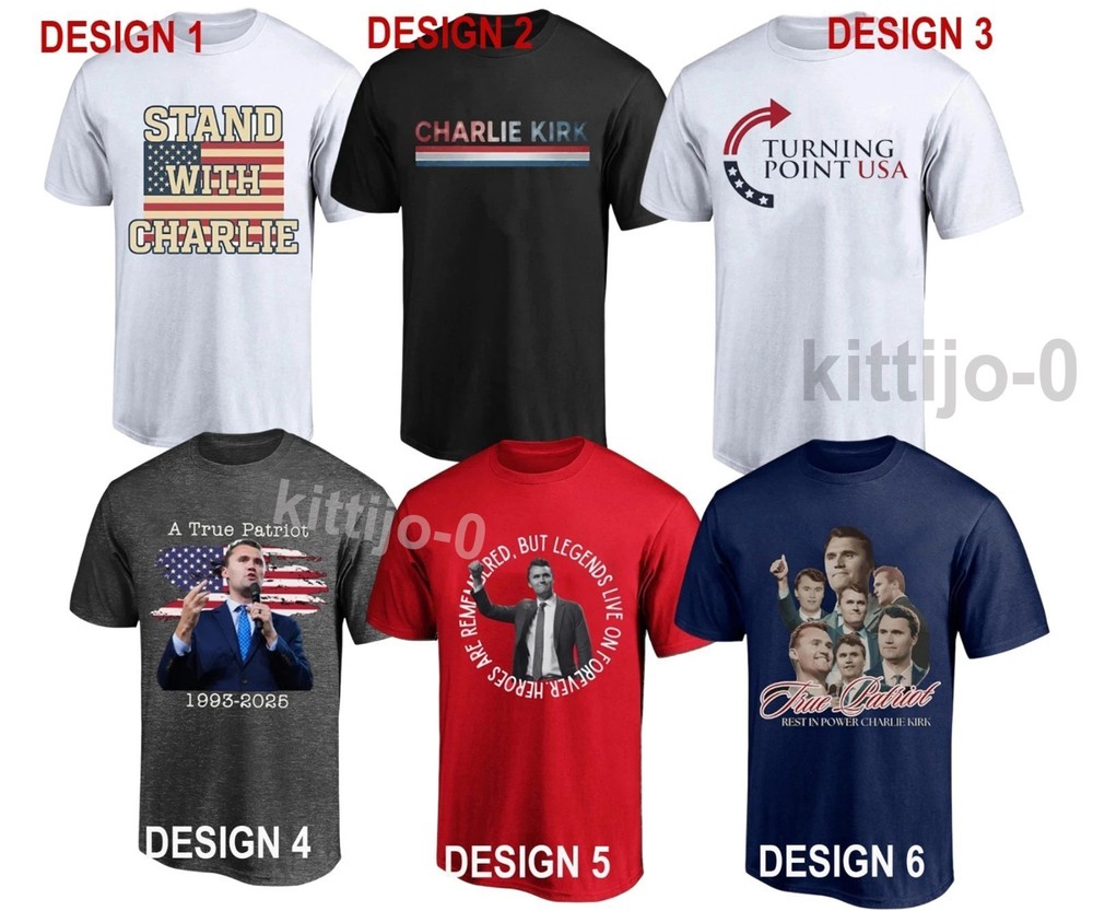Charlie Kirk Turning Point USA 2025 Tribute T-Shirt FASTSHIP