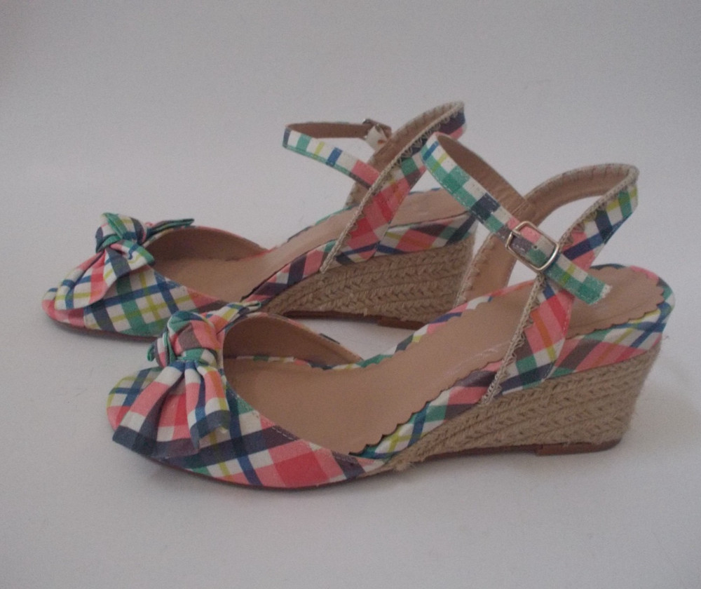 CROWN & IVY Madras Plaid Ankle Strap 3