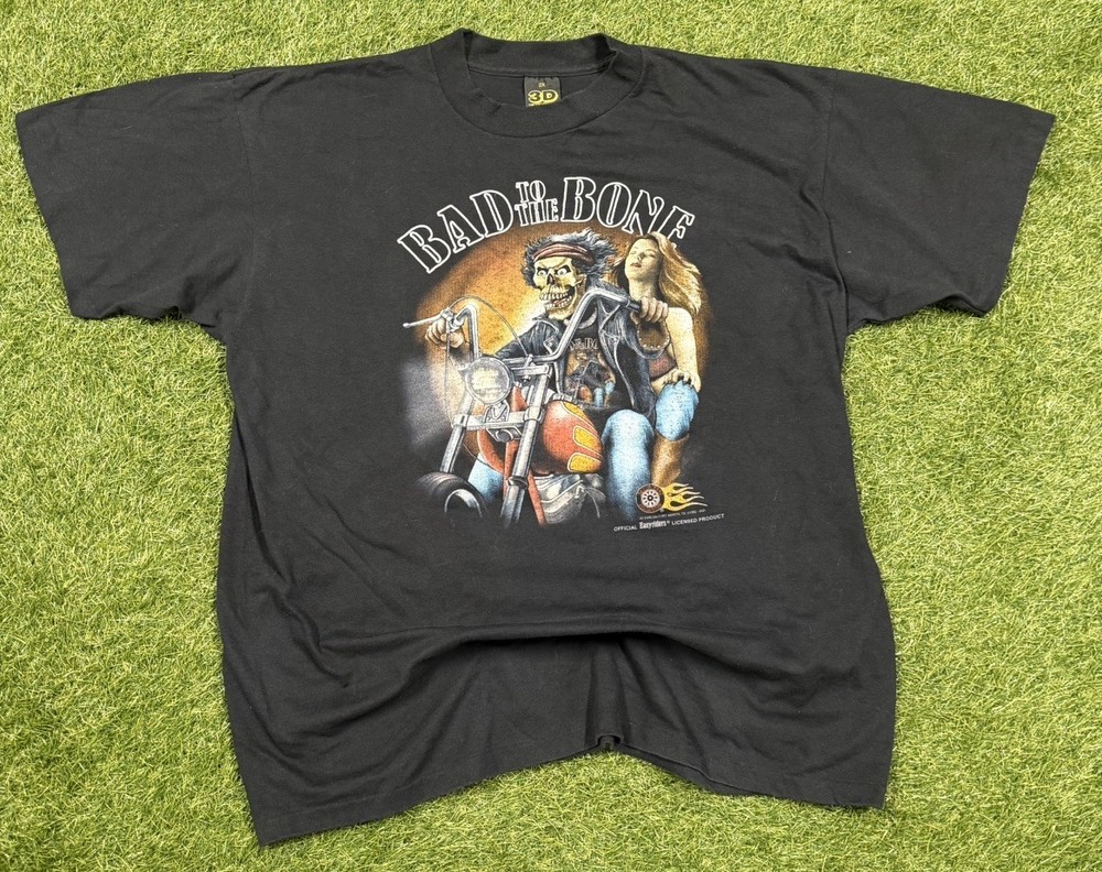 Single Stitch Rare Easyrider Shirt Biker 90s Harley Xxl 1993 BAD TO THE BONE VTG