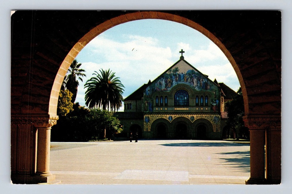 Palo Alto CA-California Stanford Memorial Church Vintage Postcard