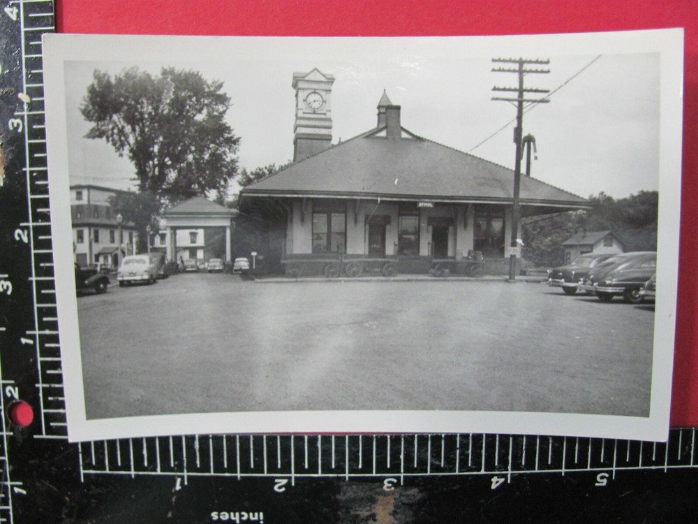 Boston & Maine Railroad Depot Athol Massachusetts Rppc Postcard Photo