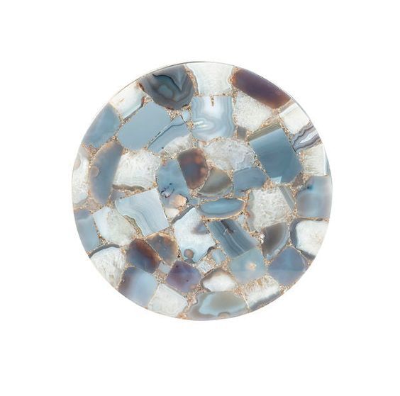 Handmade Agate Coffee Table Top – Natural Mix Wedding Gift for Her