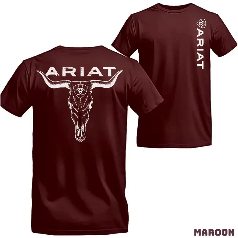 Ariat - Cowboy-style T-shirt Featuring A Western-inspired Bull Skull Design