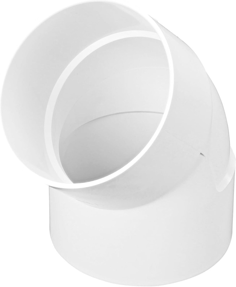 NDS 6P03 6-Inch PVC 45-Degree Elbow Hub X Hub for Solvent-Weld