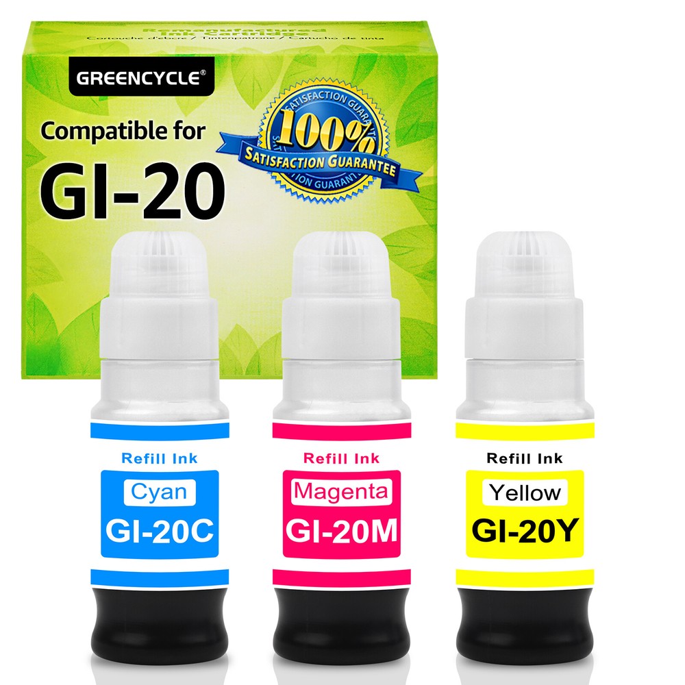 GI-20 G5020 G7020 G6020 Color Ink Refill Bottles Compatible for Canon 20 Ink