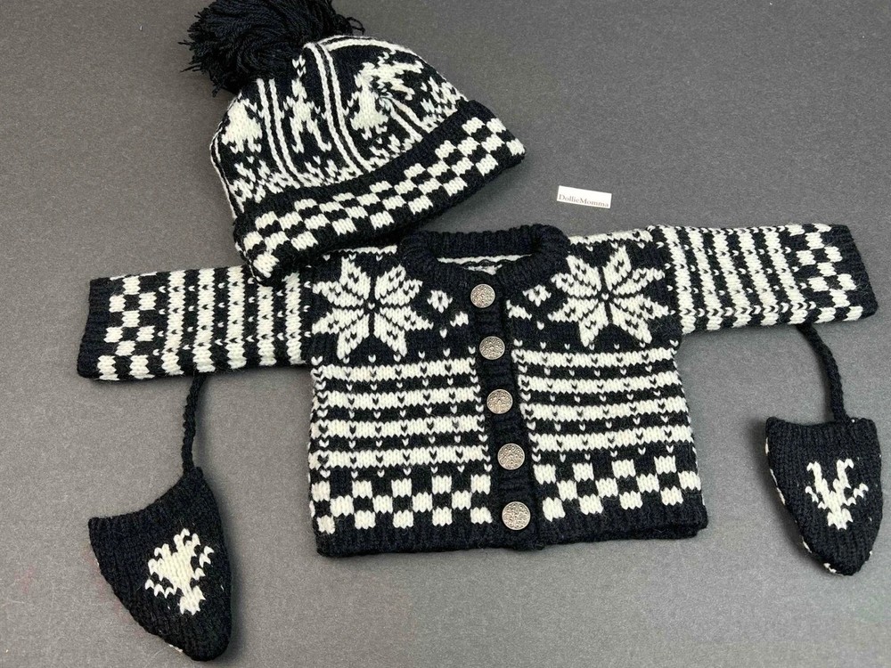 American Girl Kirsten Winter Woolens Set Sweater~Hat~Mittens Pleasant Company 89
