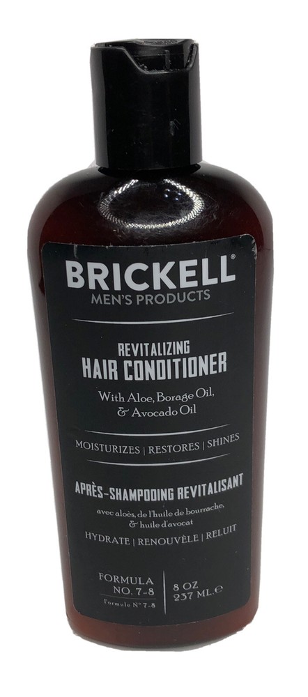 Brickell Mens Revitalizing Hair Conditioner with Aloe & Avocado Oil 8oz