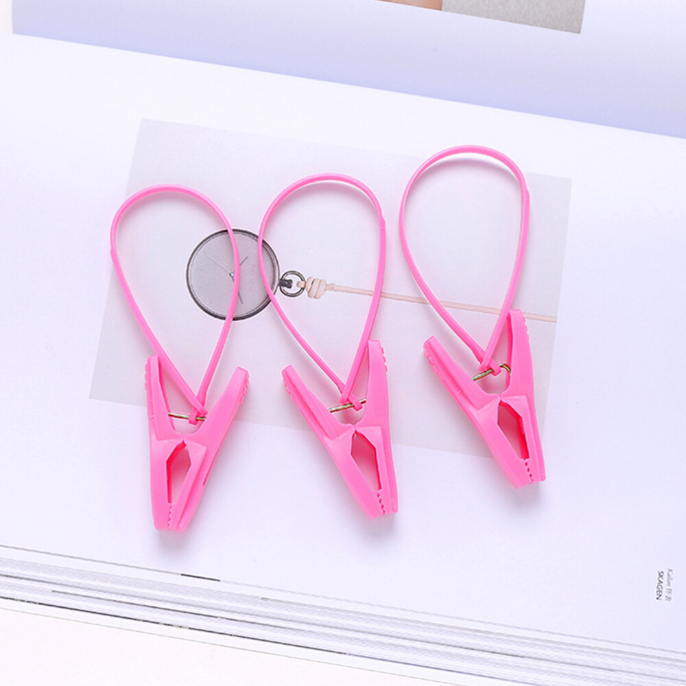 24 PCS Plastic Clothes Clips Clothes Hangers Wooden Clothespins