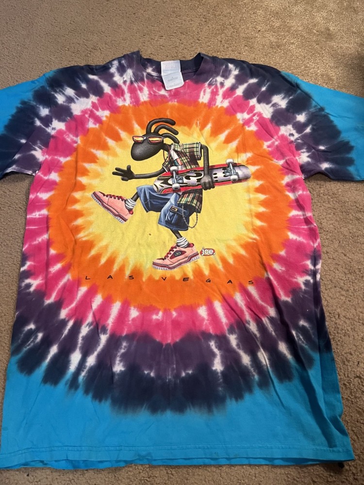 Vintage Las Vegas joe. Tie Dye Colorful Large T Shirt