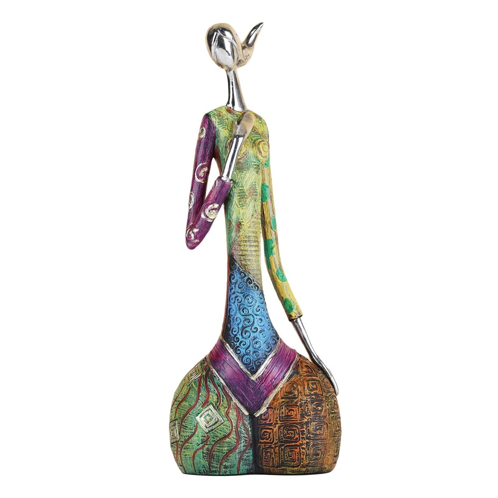 Abstract Art Sculptures Woman Statue，Female Sculptures and Figurines，Colorful...-image