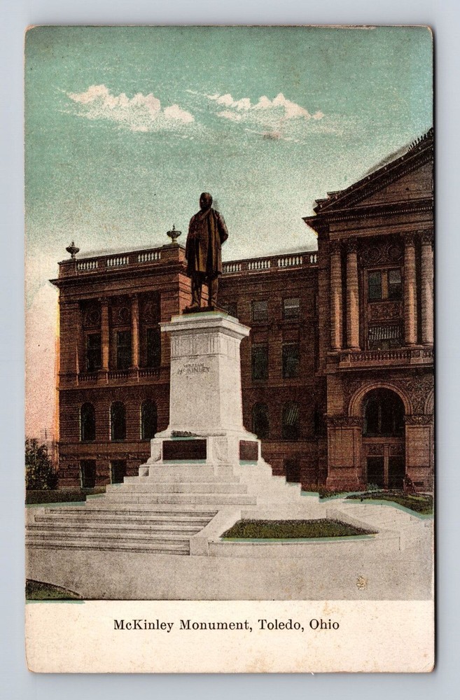 Toledo OH-Ohio, McKinley Monument, Antique, Vintage Souvenir Postcard