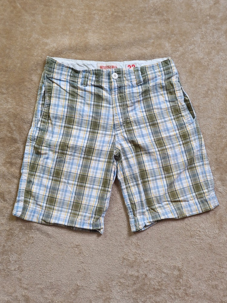 MOSSIMO Supply Co Shorts Size 32 Plaid Green/Blue/Yellow