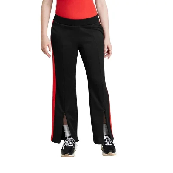 Wild Fable Women's Track Pants - Size S (4/6) High Rise Drawstring Black / Red