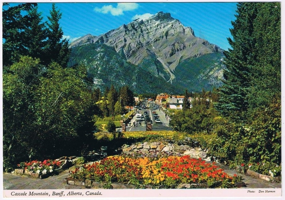 Postcard Cascade Mountain Banff Alberta Canada