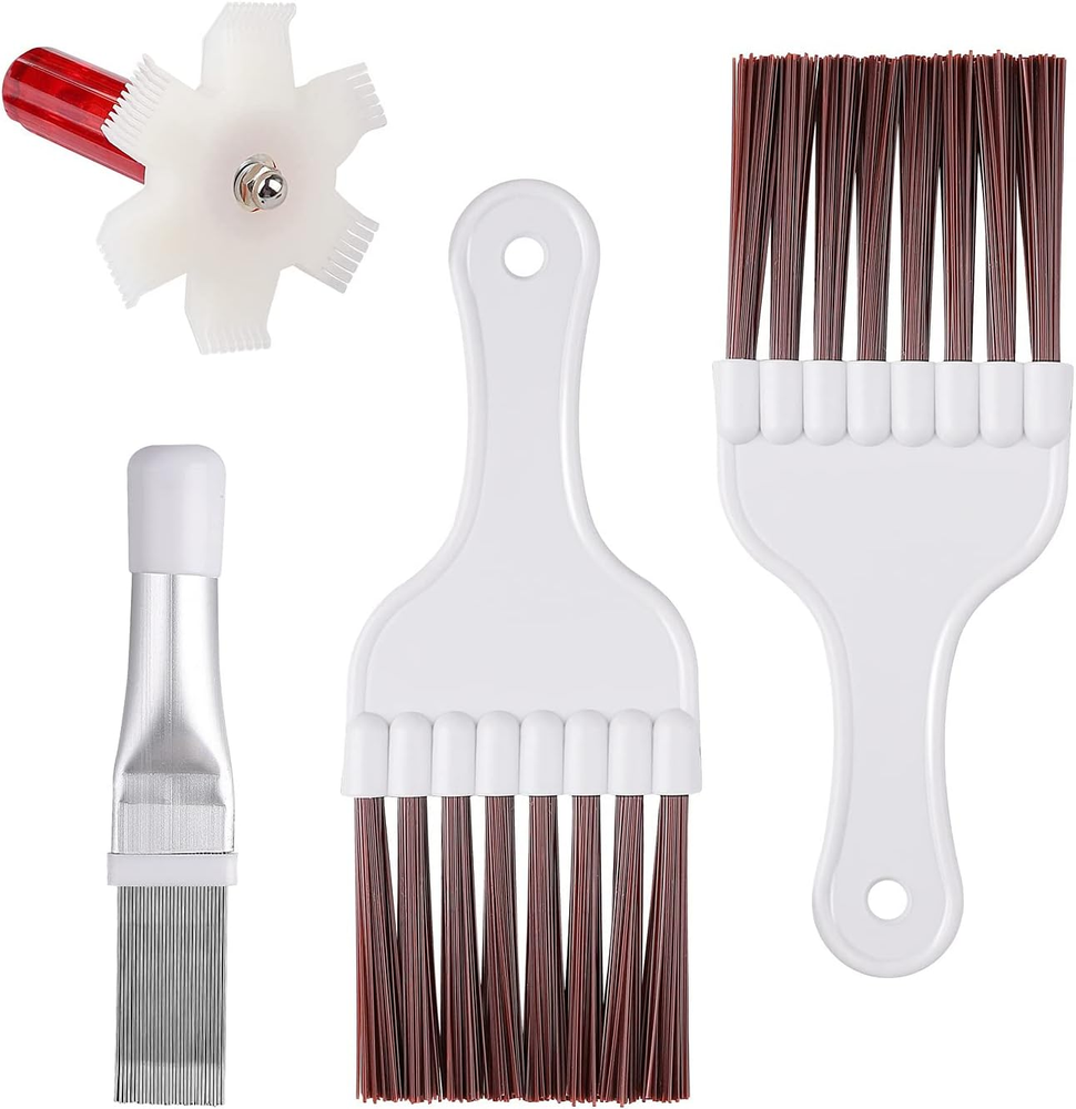 4 Pcs Air Conditioner Condenser Fin Cleaning Brush, Coil Condenser Brush AC Fin
