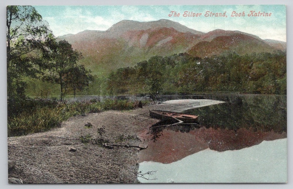Loch Katrine Silver Strand Scotland Valentine's Postcard Early 1900s Scenic