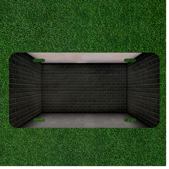 Custom Personalized License Plate Auto Tag With Black Brick Wall Add Names
