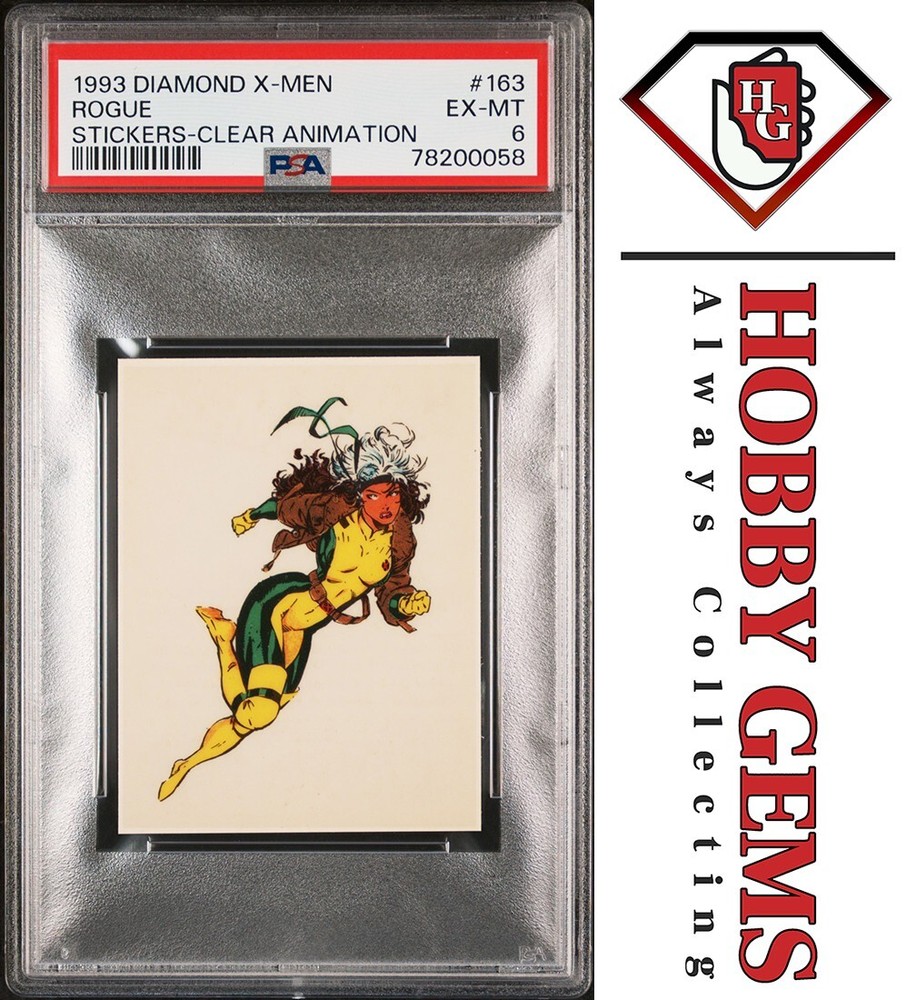 ROGUE PSA 6 1993 Diamond Marvel X-Men Clear Animation Sticker #163