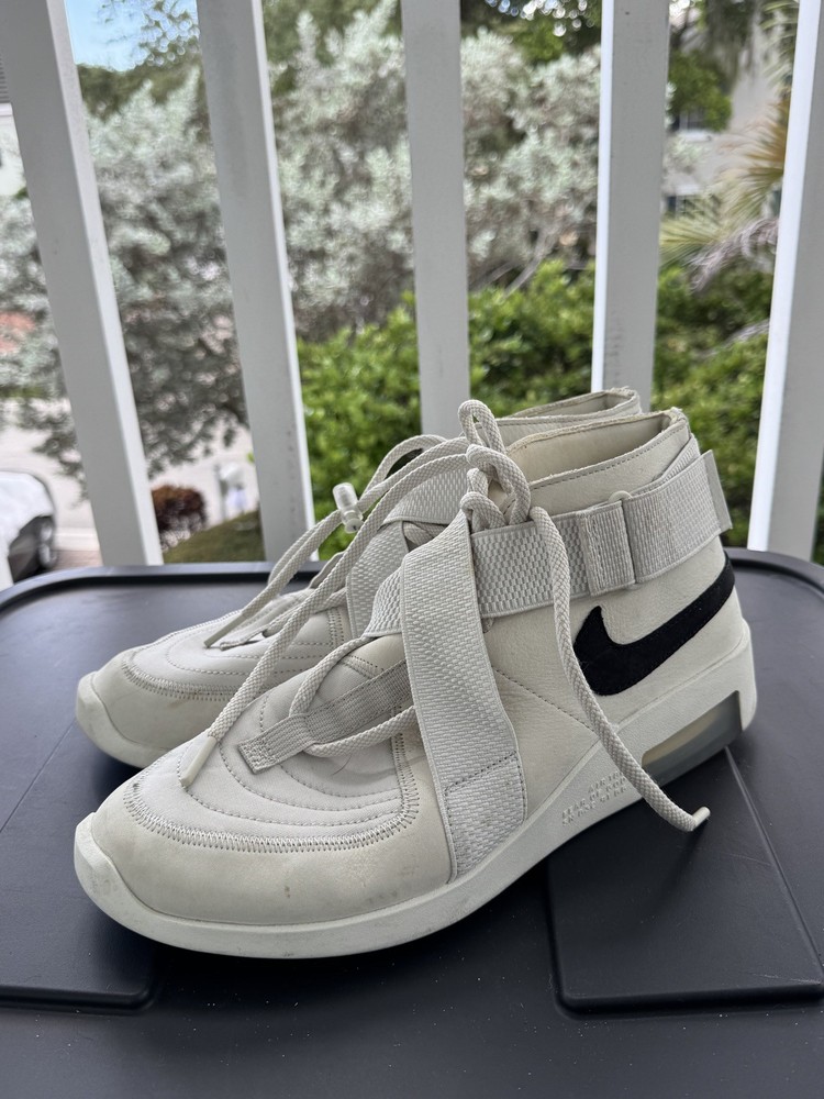 Size 11.5 - Nike Air Fear of God Raid Light Bone White Used