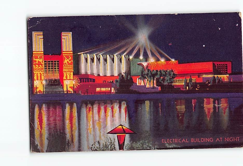 Postcard Electrical Building A Century of Progress Chicago 1933 Exposition Fair