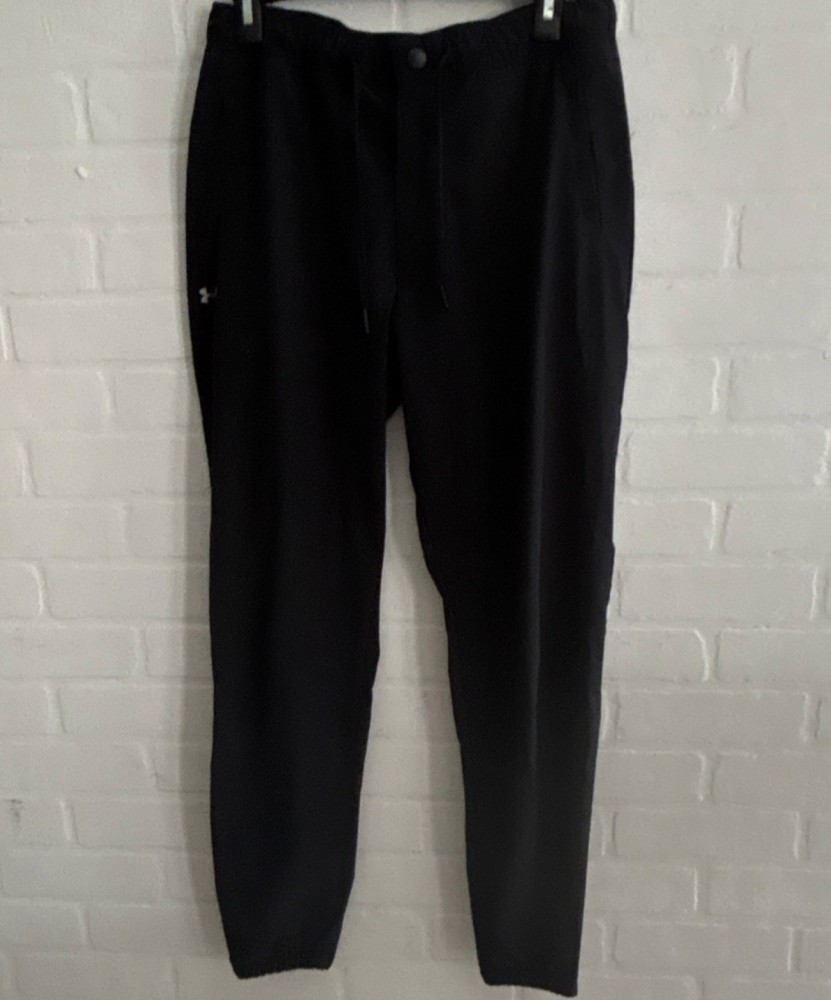 Under Armour Allseason Gear Men's Jogger black Pants size S zipper Drawstring