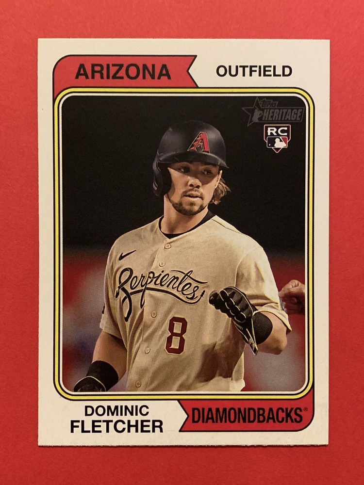 DOMINIC FLETCHER 2023 Topps Heritage #556 THROWBACK VARIATION ROOKIE SSP