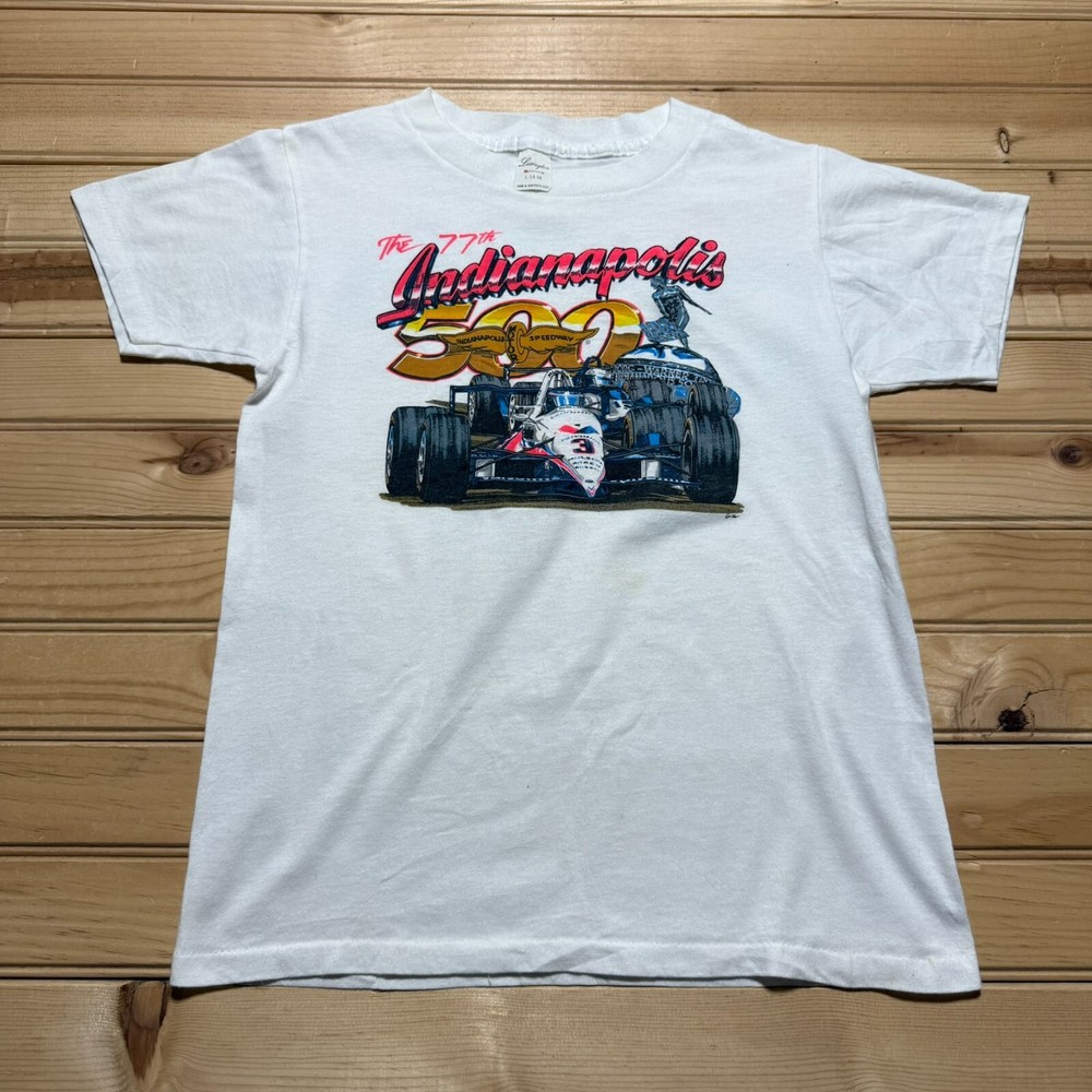 Vintage 1992 Indianapolis Speedway 500 Indy Race Car Racing Shirt Youth Large