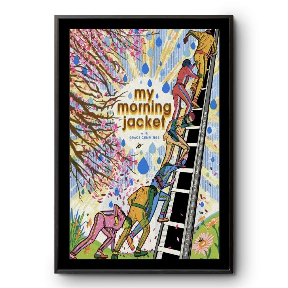 My Morning Jacket Apr 17 2025 Concert Poster Templeton Athens OH Wall Art