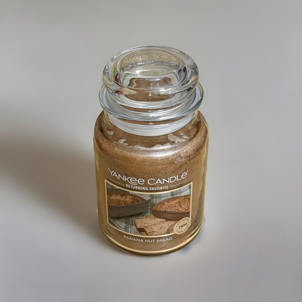 Yankee Candle BANANA NUT BREAD Returning Favorite 22 oz Large Jar Candle New