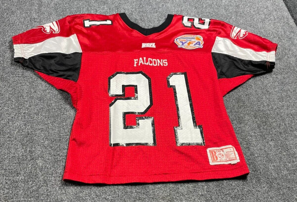 Boob's Falcon Men's Red Football Athletic Jersey Team Apparel Sports Gear Size L