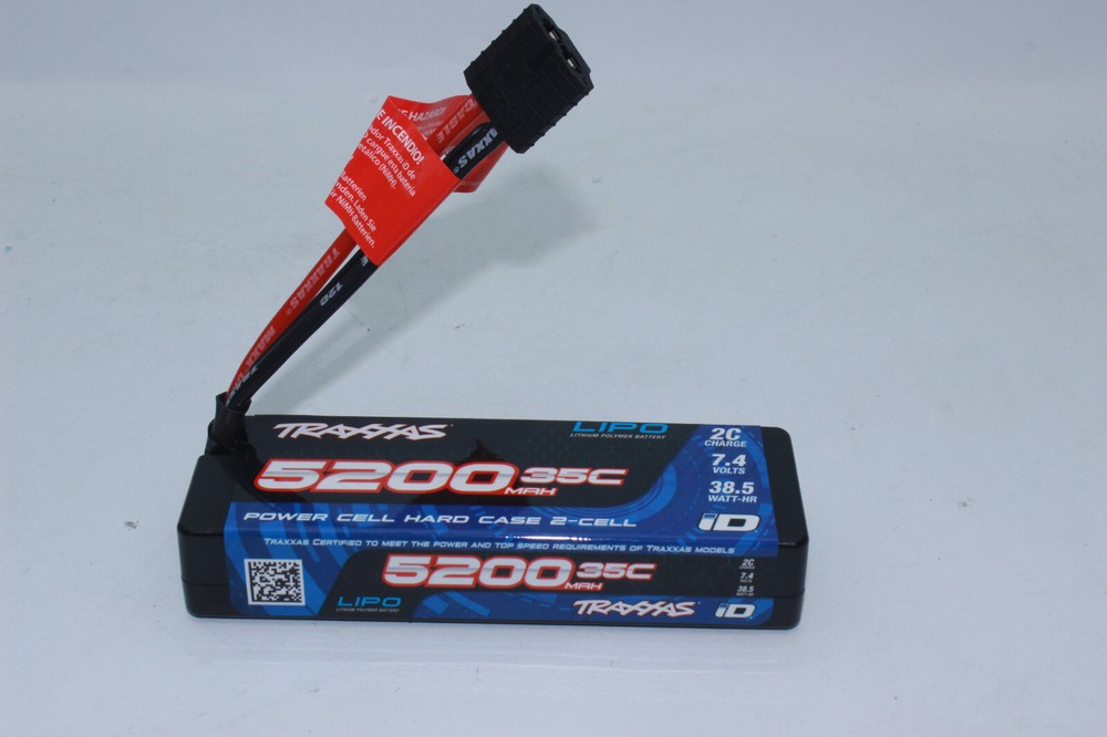 Traxxas 2844 R Lipo Battery Power Cell 5200MAH 7.4 Volt 2S 35C Hard Id Plug
