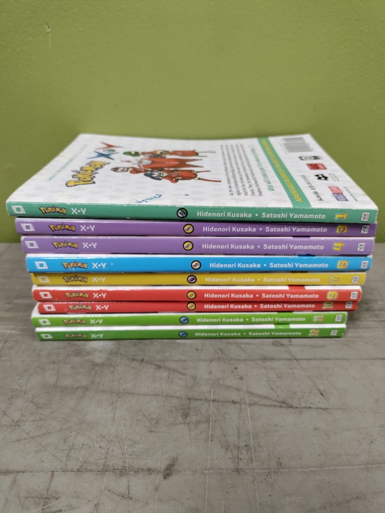 Pokémon XY Lot Of 9 Manga Paperback Books Viz Issues 1 3 4 6 7 9 10 11 & 12